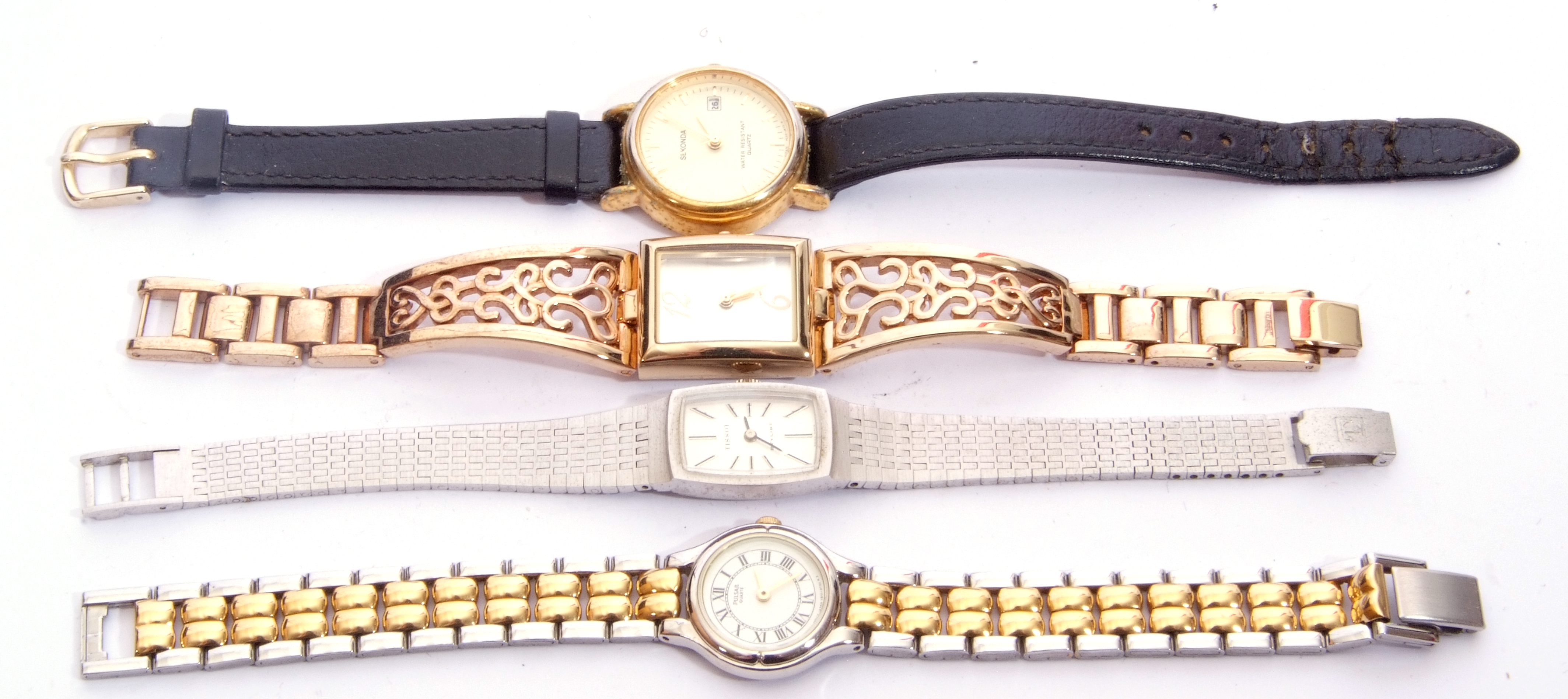 Mixed Lot: gents boxed wrist watch by Cobolt together with five ladies wrist watches by Tissot, H - Image 2 of 7