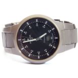 Gents first quarter of 21st century Jungans Mega MF multi-frequenz titanium cased wrist watch with