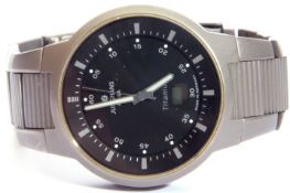 Gents first quarter of 21st century Jungans Mega MF multi-frequenz titanium cased wrist watch with