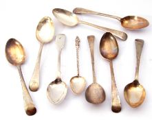 Mixed Lot: Six matching Old English teaspoons, Sheffield 1908, maker's mark Mappin & Webb,