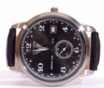 Gents first quarter of 21st century Junkers stainless steel cased wrist watch with silvered and