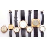 Mixed Lot: two gents wrist watches by Smiths and Sekonda together with five ladies wrist watches