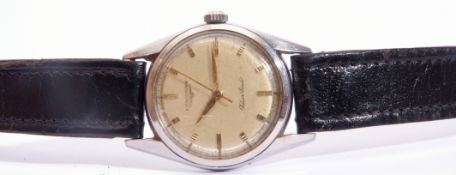 Gents third quarter of 20th century stainless steel cased Longines Silver Arrow wrist watch with