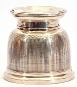 1930s silver "No Fume Patent Ashtray", the body with engine turned decoration, marked "No Fume