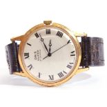 Third quarter of 20th century gent's Oris Super gold plated wrist watch with blued steel hands to