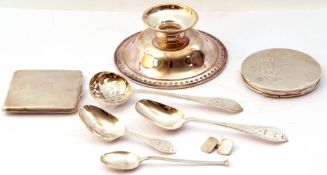 Mixed Lot: Edward VII presentation bowl, Sheffield 1906, maker James Dixon & Son Ltd; two silver
