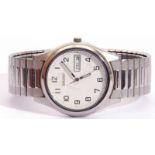 Gents third quarter of 20th century Seiko stainless steel cased wrist watch with quartz calendar