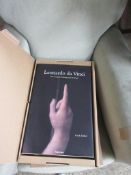 TWO HIGH QUALITY COFFEE TABLE BOOKS, LEONARDO DA VINCI AND ATLAS MAIOR