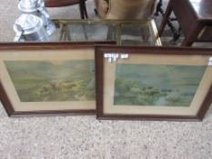 PAIR OF FRAMED PRINTS OF HIGHLAND CATTLE