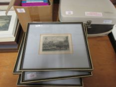 SELECTION OF FRAMED 19TH CENTURY PRINTS DEPICTING VARIOUS NORFOLK COUNTRY HOUSES INCLUDING KIMBERLEY