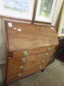 19TH CENTURY DROP FRONT BUREAU, WIDTH APPROX 92CM