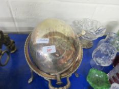 LARGE SILVER PLATED LIDDED VEGETABLE DISH