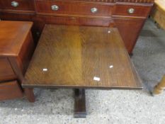 SQUARE COFFEE TABLE WITH CRUCIFORM LEGS, WIDTH APPROX 76CM