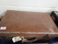 VINTAGE SUITCASE, LENGTH APPROX 52CM