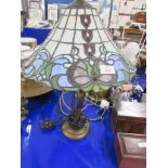 REPRODUCTION TIFFANY EFFECT TABLE LAMP, MAX HEIGHT APPROX 54CM