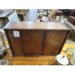 SMALL WOODEN STORAGE CABINET, LENGTH APPROX 48CM
