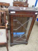 SMALL GLAZED CHINA CABINET, WIDTH APPROX 51CM