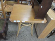 SQUARE CANE TABLE, WIDTH APPROX 68CM