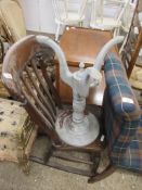 MID-20TH CENTURY MAHOGANY SMALL ROCKING CHAIR, HEIGHT APPROX 94CM