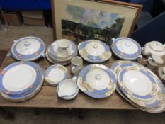 GOOD QUANTITY OF FLORAL AND GILT DECORATED NELSON WARE DINNER SERVICE