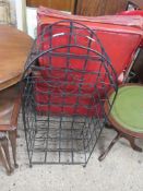 METAL WINE RACK, HEIGHT APPROX 99CM