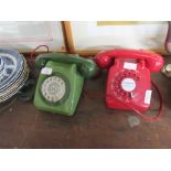 TWO 1960S/70S ANALOGUE DIAL TELEPHONES