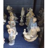 Group of Continental porcelain Lladro style figures (qty)