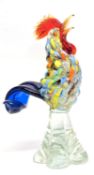 Murano glass model of a cockerel, 24cm high