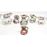 Group of ironstone jugs, of various sizes (6)