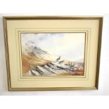 •AR Berrisford Hill (20th Century), Morning Scene - Ptarmigan, watercolour, signed lower right, 25 x