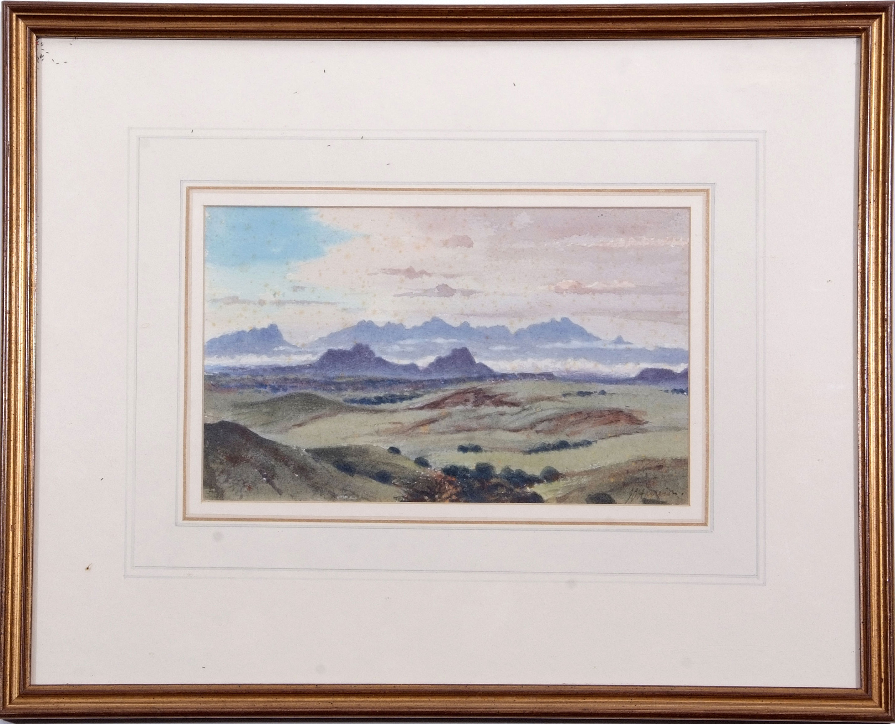 •AR John Cyril Harrison (1898-1985) , "Mlanje Range,Nr Blantyre", watercolour, signed lower - Image 2 of 2