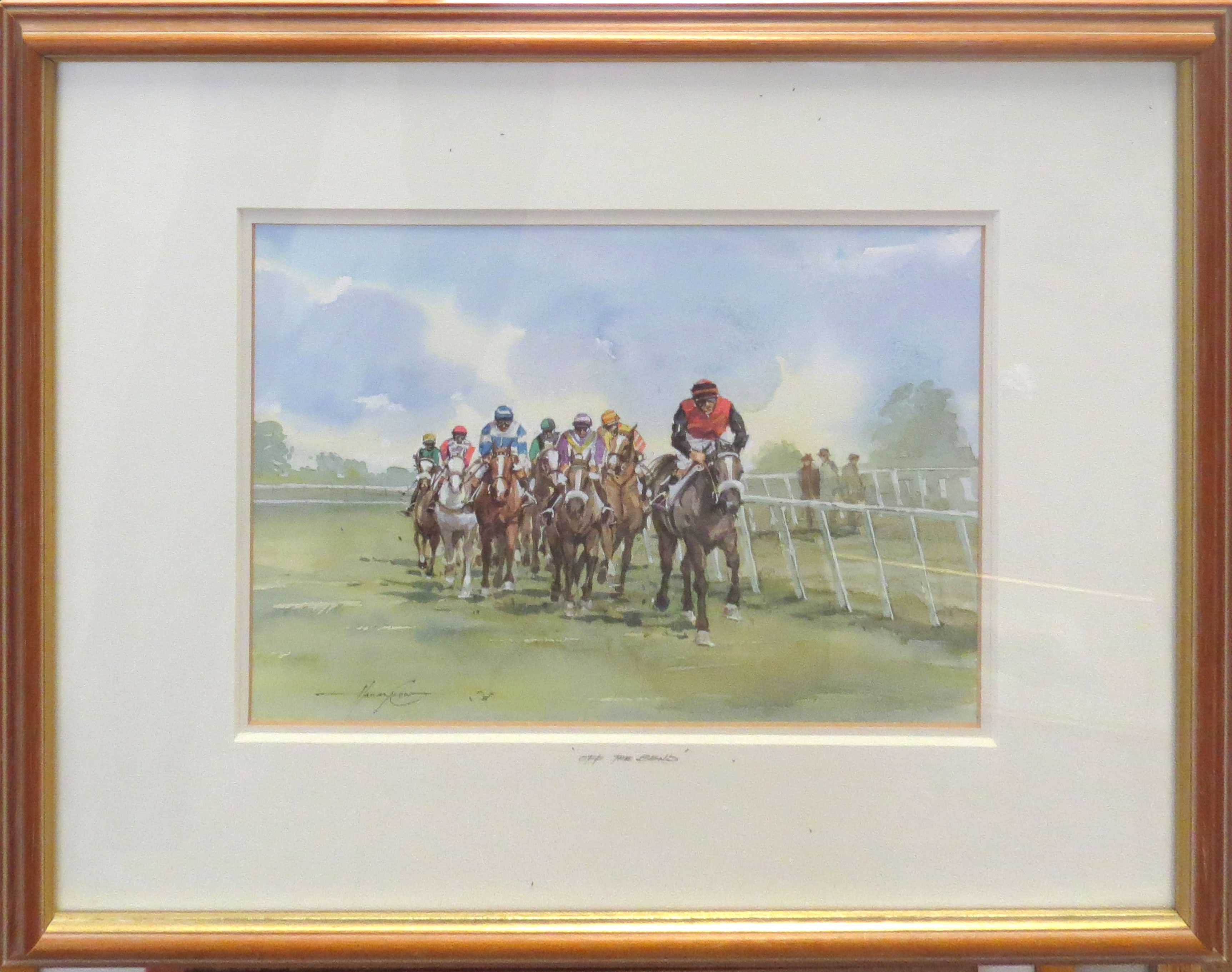 AR Harry Clow (20th Century), "Off the Bend" and "Over the Last" (Horse Racing), pair of - Image 2 of 2