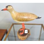 Wooden and Ceramic sculpture of a bird