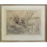 •AR Frank Southgate RBA, (1872-1916) "The Wildfowler", sepia watercolour, signed and dated 99