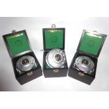 Bruce and Walker, group of three Atlantic Salmon Reels, in original wooden boxes (3)