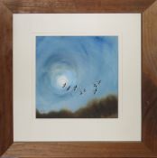 Keith Nash, FRSA (contemporary), "Salthouse Flight", pen, ink and watercolour, signed lower left, 25