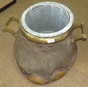 Taxidermy Elephants foot, in the form of an ice bucket