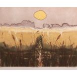 •AR Charles Bartlett (1921-2014), "Autumn Reeds", coloured etching, signed, numbered 49/150 and