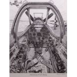 •AR Jean Luc Beghin (20th century), Cockpits, group of three black and white prints, all signed,