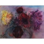 •AR Sir Leslie Lynn Marr (born 1922), "Chrysanthemums", watercolour, signed and dated 4/8/03 lower