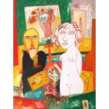 •AR John Bellany, CBE, RA (1942-2013), Self portrait with nude, 1994, oil on canvas, signed lower