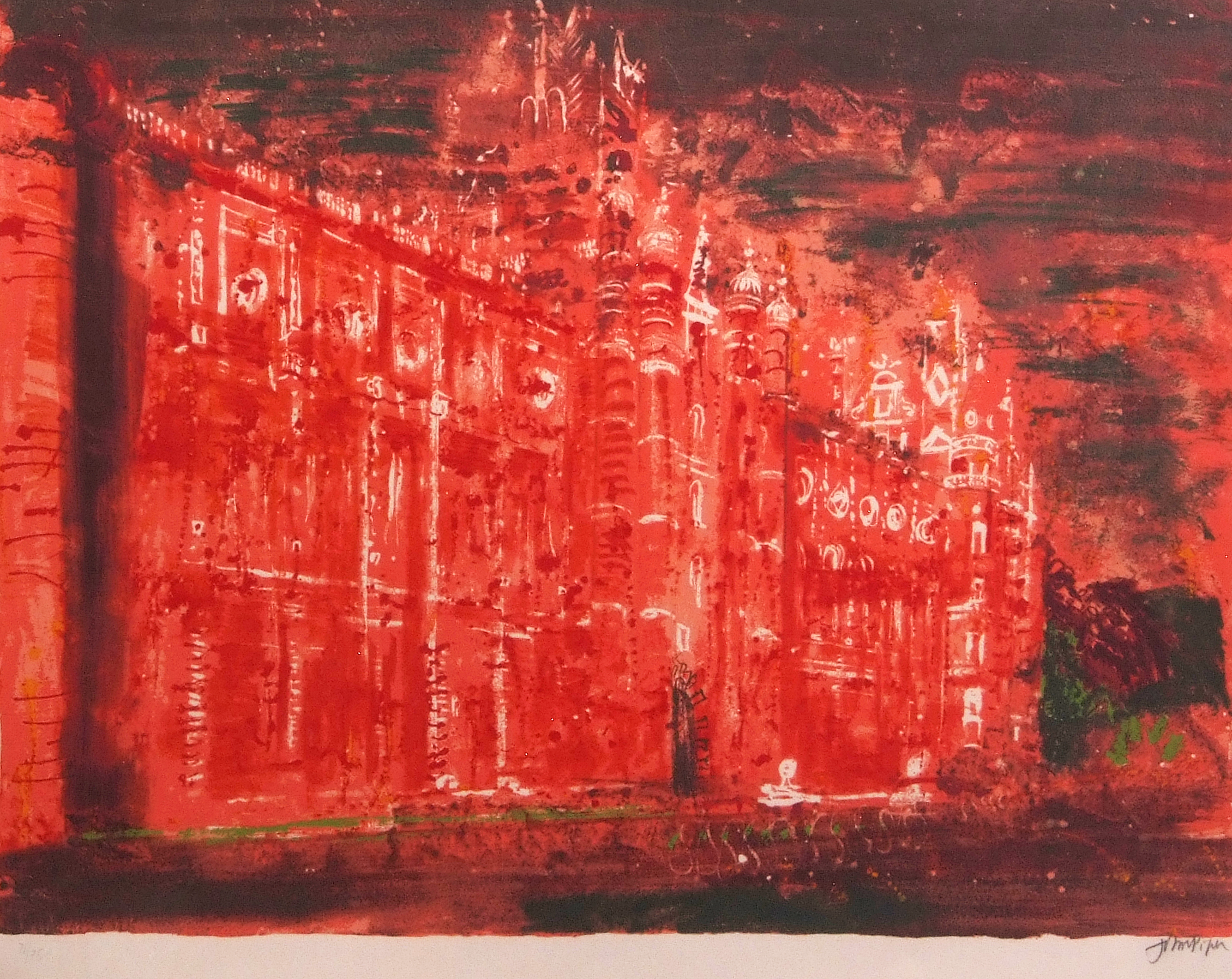 •AR John Piper, CH (1903-1992), "Royal Holloway College", screen print, signed and numbered 71/75 in