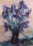 •AR Sir Leslie Lynn Marr (born 1922), Irises, watercolour, signed and dated 6/83 lower left, 79 x