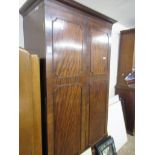 MAHOGANY EFFECT DOUBLE REPRODUCTION WARDROBE WIDTH APPROX 92CM