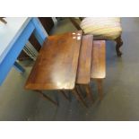 SMALL NEST OF THREE TABLES, MAX WIDTH APPROX 56CM