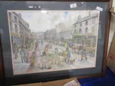 PRINT OF A VICTORIAN STREET SCENE