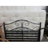 METAL DOUBLE BED COMPLETE WITH MATTRESS