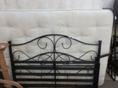 METAL DOUBLE BED COMPLETE WITH MATTRESS