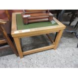 SQUARE GLASS TOP COFFEE TABLE APPROX 60CM