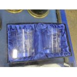 TWO ENGRAVED GLASS BEAKERS FOR WORSTEAD PARK 2000-2001